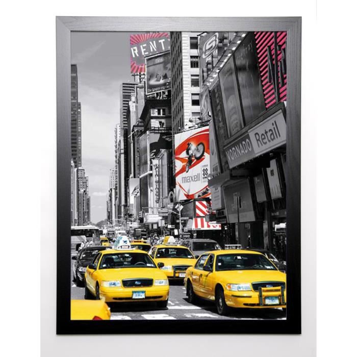 HUBER Image encadrée Times Square II 67x87 cm Jaune