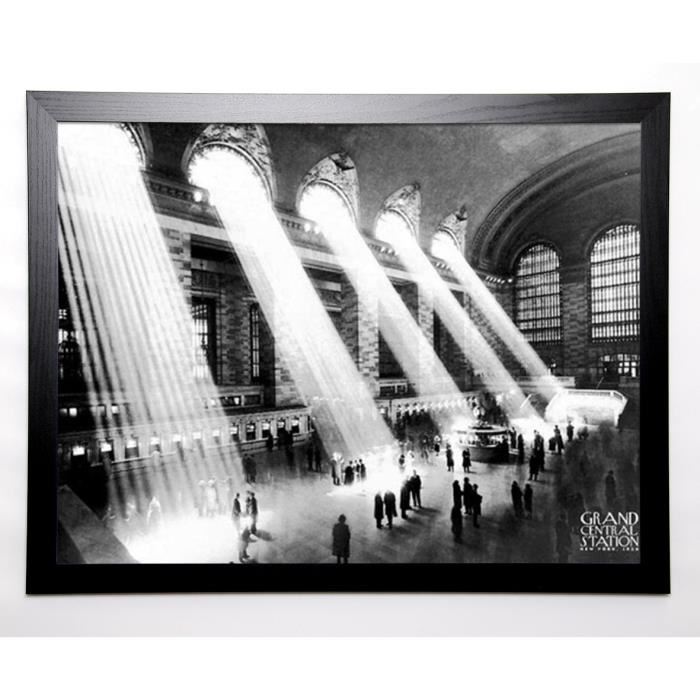 HULTON Image encadrée Grand Central Station 67x87 cm Gris