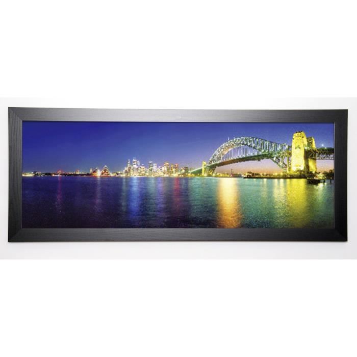 INTERLITHO Image encadrée Sidney by Night 40x102 cm Multicolore