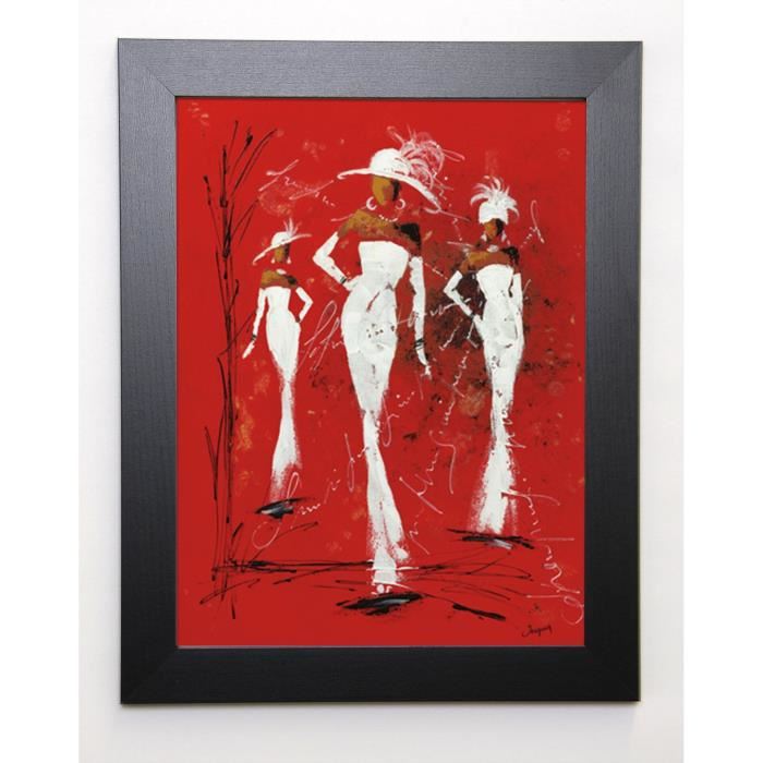 JOHANNA Image encadrée Défilé Haute couture I 37x47 cm Rouge