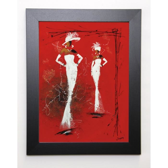 JOHANNA Image encadrée Défilé Haute couture II 37x47 cm Rouge