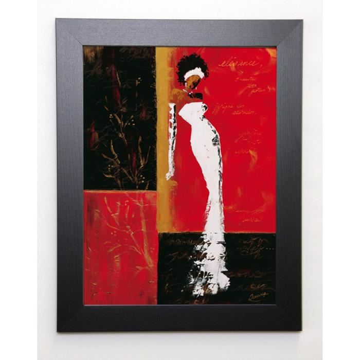 JOHANNA Image encadrée En rouge et or I 37x47 cm Rouge