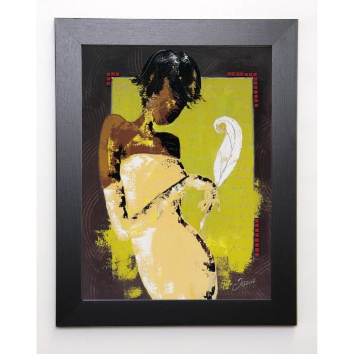 JOHANNA Image encadrée La lettre d'amour I 37x47 cm Vert