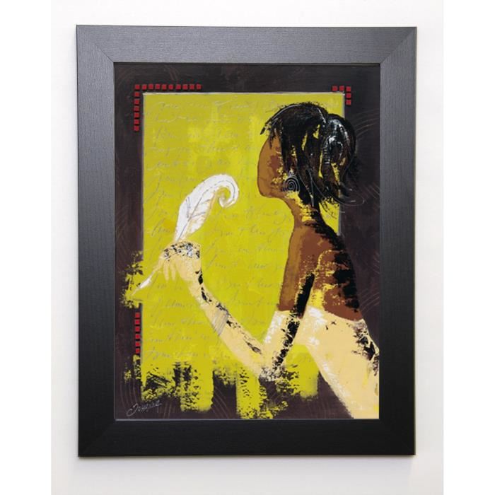 JOHANNA Image encadrée La lettre d'amour II 37x47 cm Vert