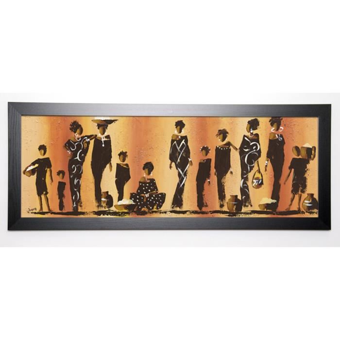 JOHANNA Image encadrée Au marché I 40x102 cm Marron