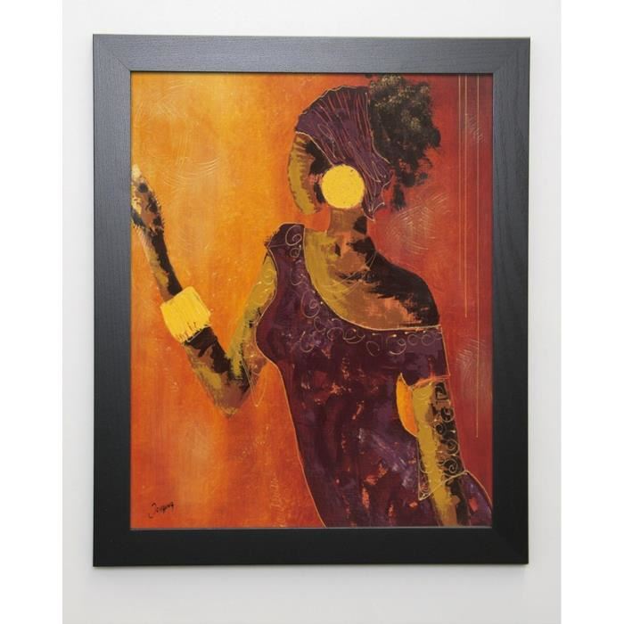 JOHANNA Image encadrée Le miroir II 47x57 cm Orange