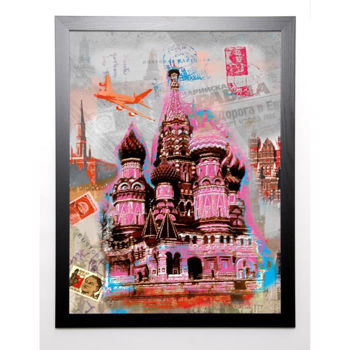 JULES Image encadrée Moscow Vintage 67x87 cm Multicolore