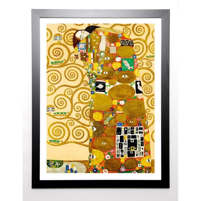 KLIMT Image encadrée Die Erfüllung 67x87 cm Jaune