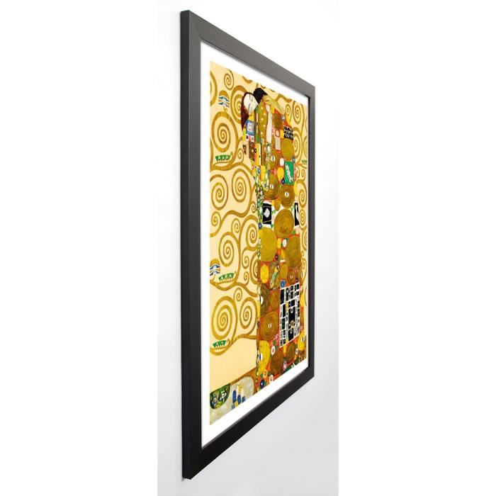 KLIMT Image encadrée Die Erfüllung 67x87 cm Jaune