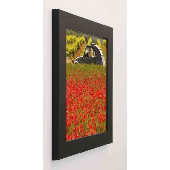 LAUTIER JULIEN Image encadrée La 2 CV aux coquelicots 37x37 cm Vert