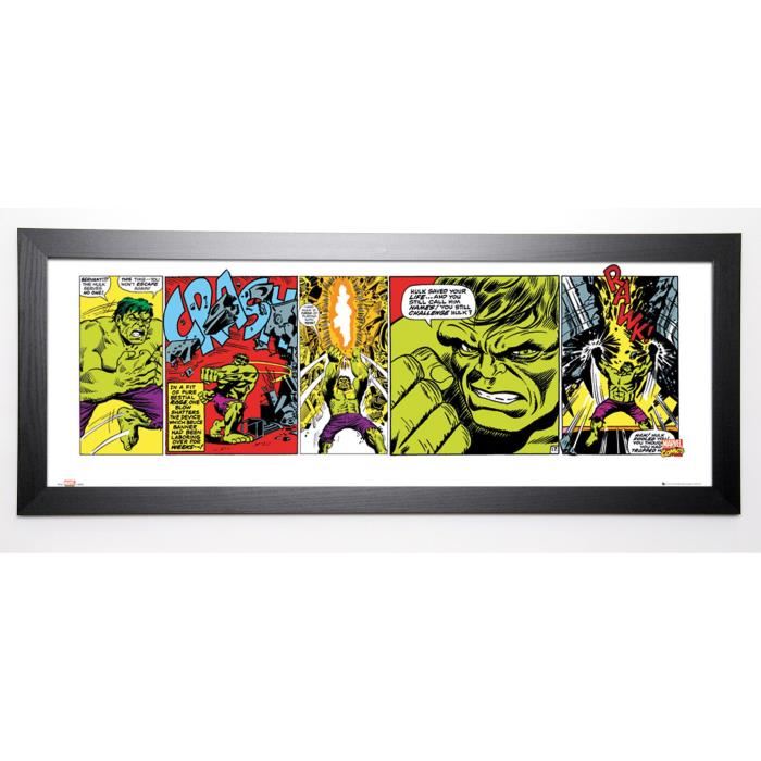 MARVEL Image encadrée Hulk 40x102 cm Vert