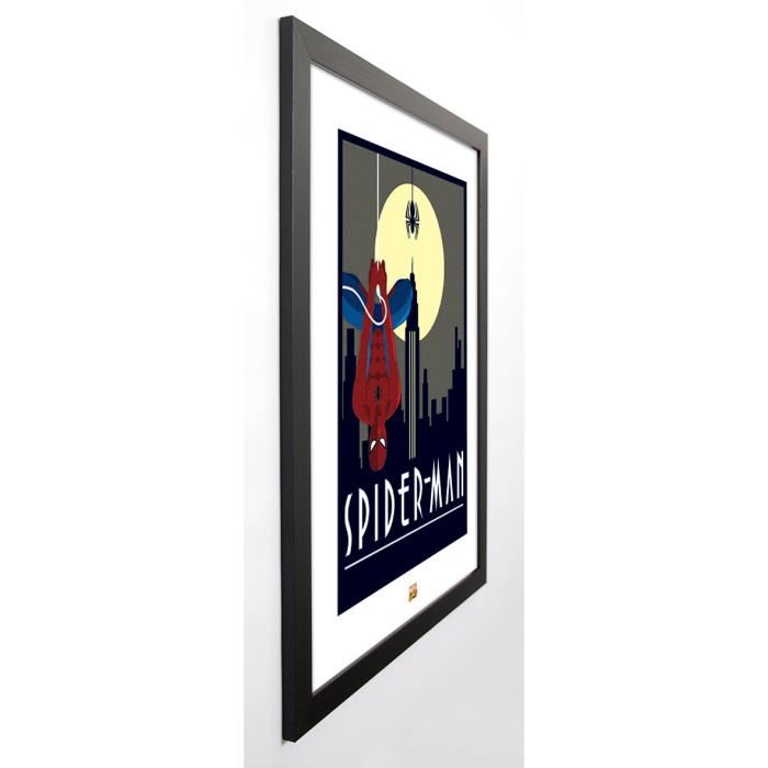 MARVEL DECO Image encadrée Spider Man Hanging 67x87 cm Marron