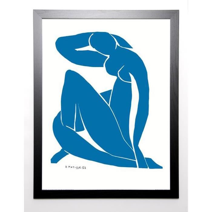 MATISSE Image encadrée Nu Bleu II 67x87 cm Bleu