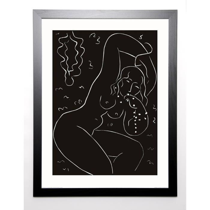 MATISSE Image encadrée Nu au bracelet 67x87 cm Noir