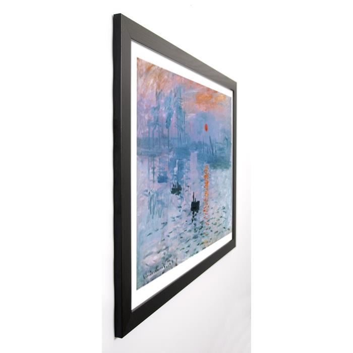 MONET Image encadrée Impression : Soleil Levant 67x87 cm Multicolore