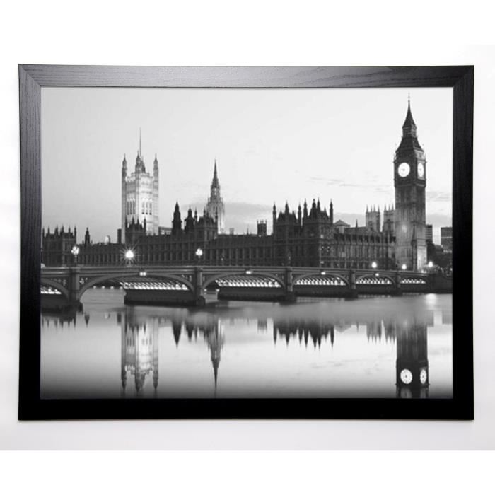 MONOCHROME GALLERY Image encadrée Big Ben &House of Parliament 67x87 cm Gris