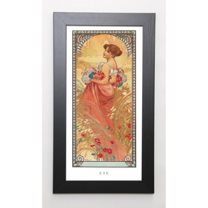 MUCHA Image encadrée Eté, 1900 29,7x57 cm Multicolore