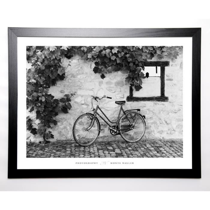 NAGLER Image encadrée La Bicyclette, Turckheim 67x87 cm Gris