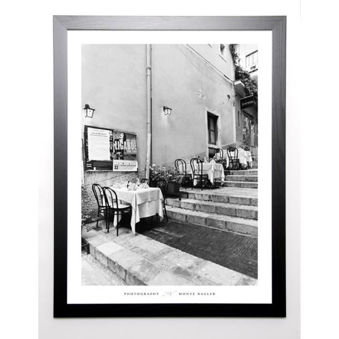 NAGLER Image encadrée Tables on the Steps, Taormina 67x87 cm Gris