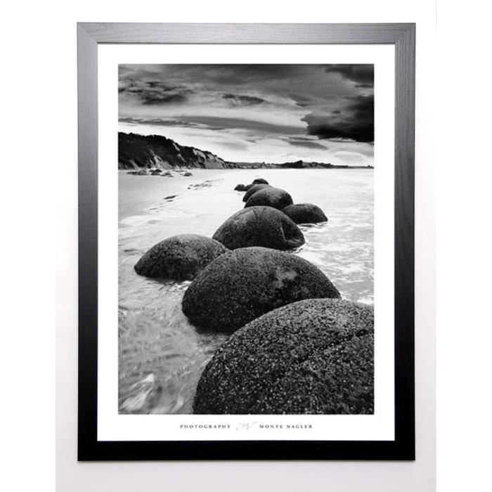 NAGLER Image encadrée Otago Coast, New Zealnad 67x87 cm Gris