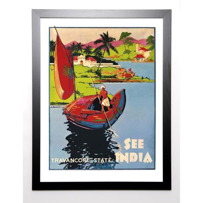 NEWSOME Image encadrée See India, 1938 67x87 cm Multicolore