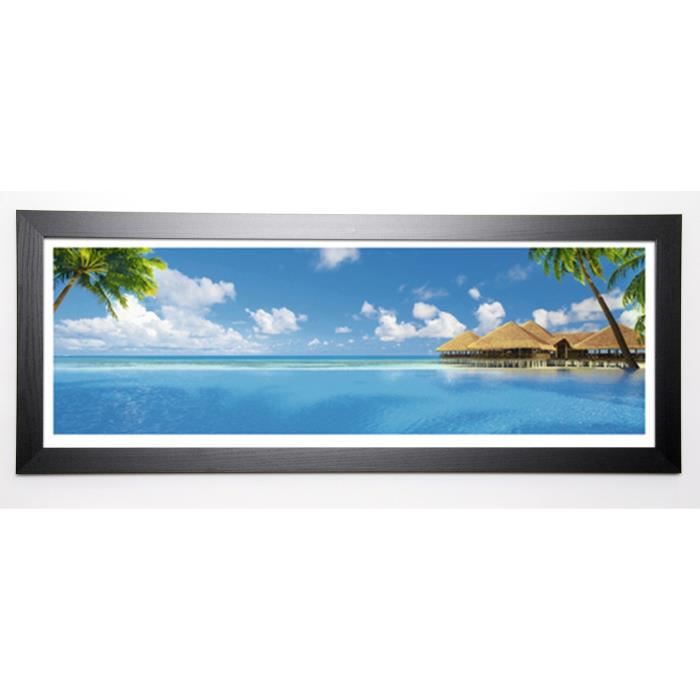 PAPADOPOULOS Image encadrée Medhufushi Island 40x102 cm Turquoise