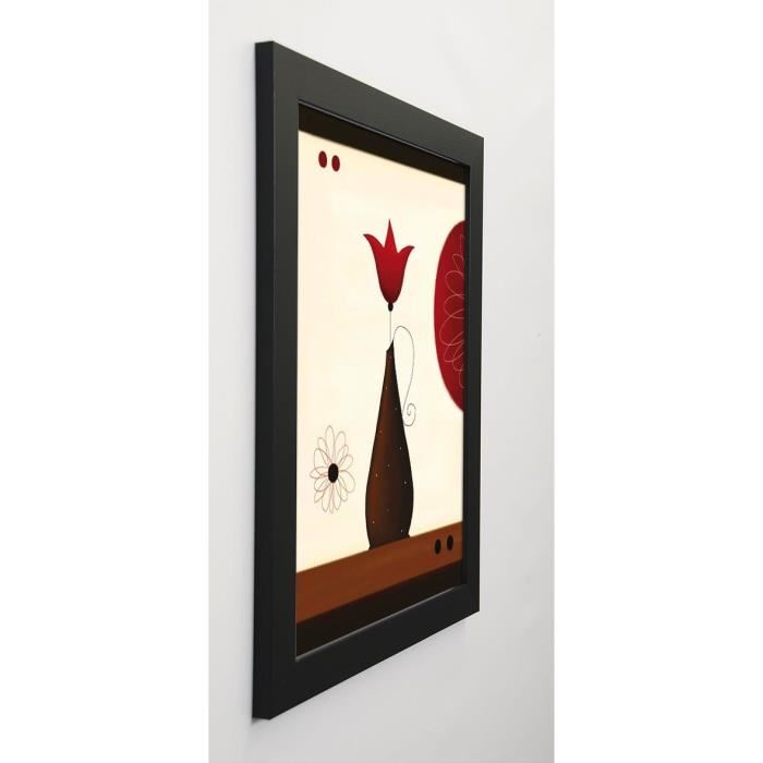 PARRY Image encadrée A Single Red Tulip - 47x57 cm - Marron