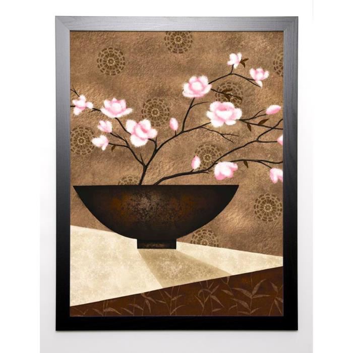 PARRY Image encadrée Cherry Blossom in Bowl 67x87 cm Marron