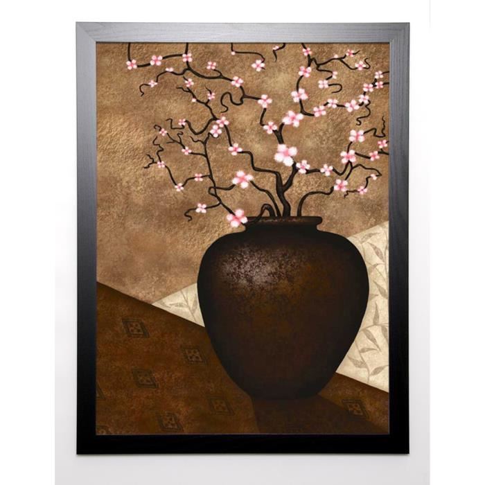 PARRY Image encadrée Cherry Blossom in Vase 67x87 cm Marron