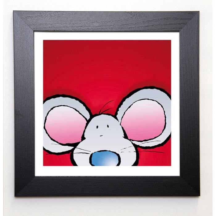 PAUL Image encadrée Mouse 37x37 cm Rouge