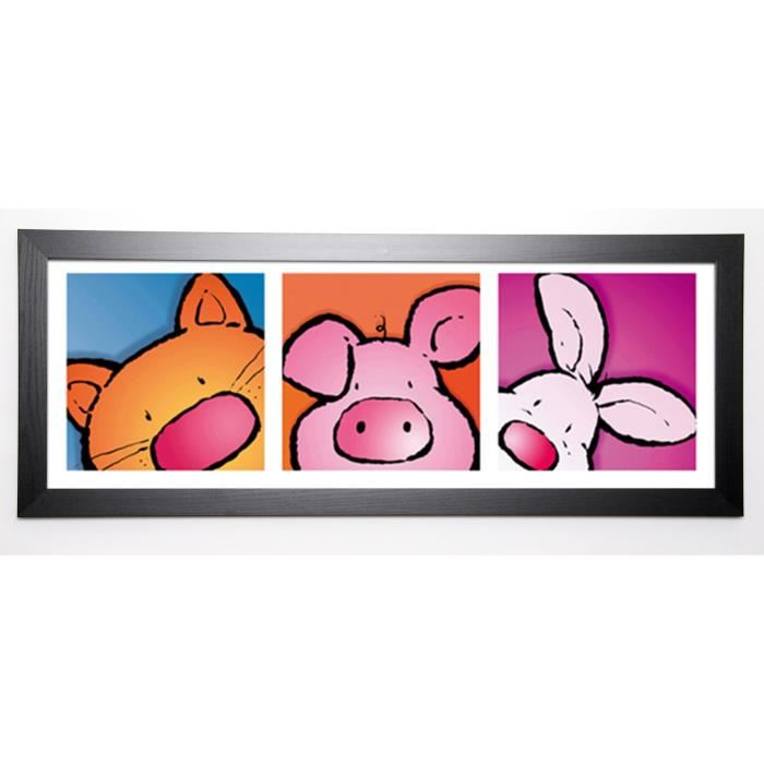 PAUL Image encadrée Animal Friends I 40x102 cm Multicolore