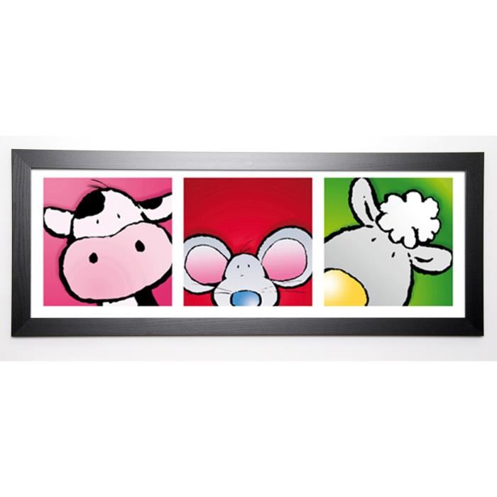 PAUL Image encadrée Animal Friends II 40x102 cm Multicolore