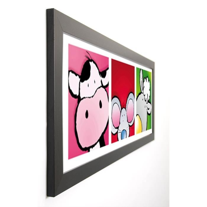 PAUL Image encadrée Animal Friends II 40x102 cm Multicolore