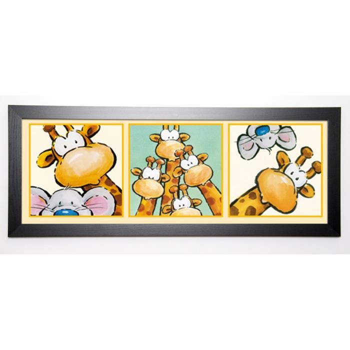 PAUL Image encadrée Funny Friends IV 40x102 cm Jaune