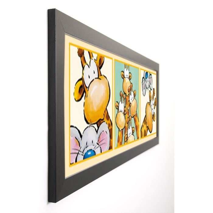 PAUL Image encadrée Funny Friends IV 40x102 cm Jaune