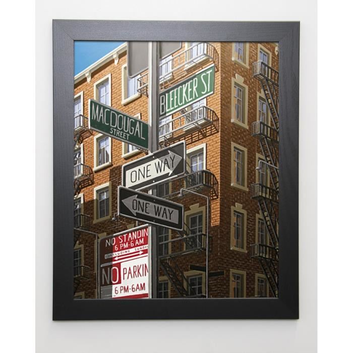 PEYRET ERIC Image encadrée Bleecker Street - 47x57 cm - Marron