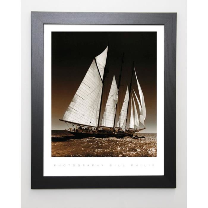 PHILIP Image encadrée Sailing at Cowes 2 - 47x57 cm - Blanc