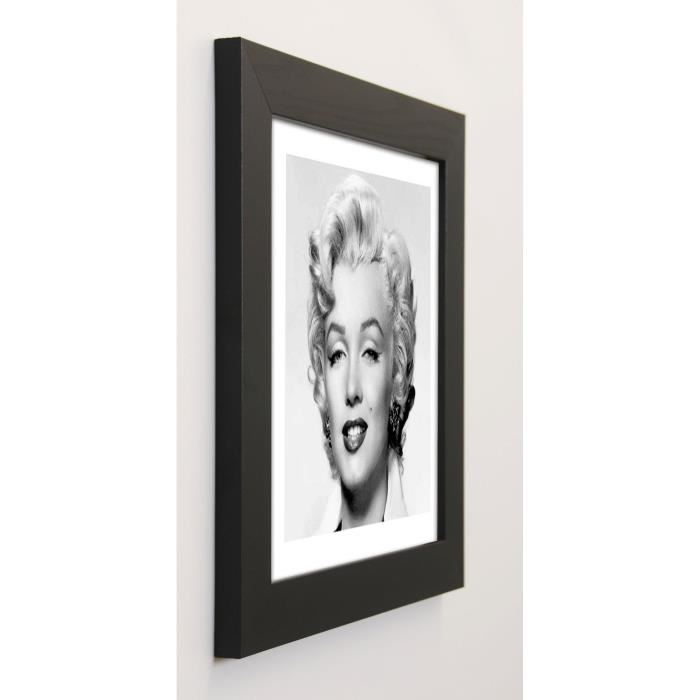 PHOTOGRAPHY COLLECTION Image encadrée Monroe Portrait 37x37 cm Blanc