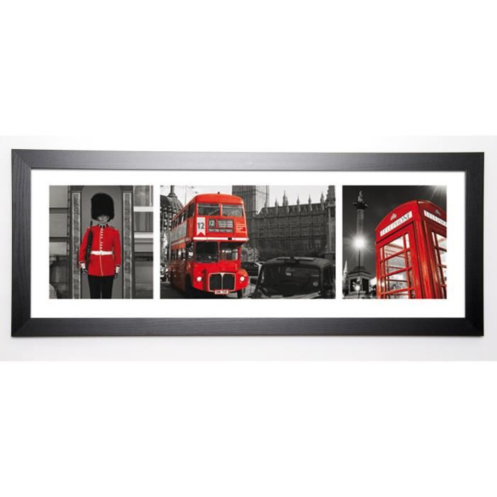 PHOTOGRAPHY COLLECTION Image encadrée London 40x102 cm Rouge