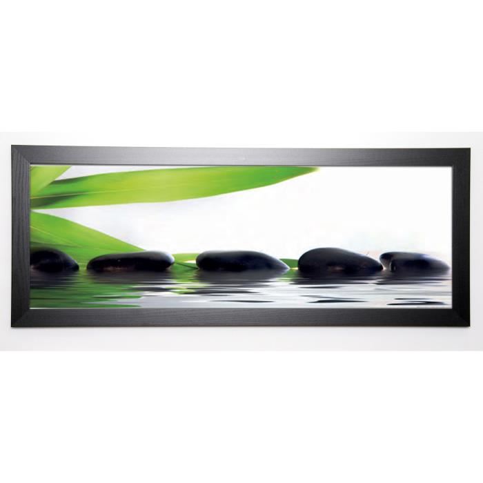 PHOTOGRAPHY COLLECTION Image encadrée Spa massages stones 40x102 cm Vert