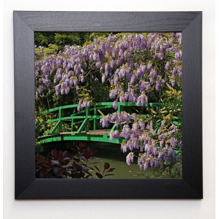 PINSARD LAURENT Image encadrée Jardin de Monet a Giverny III 37x37 cm Violet