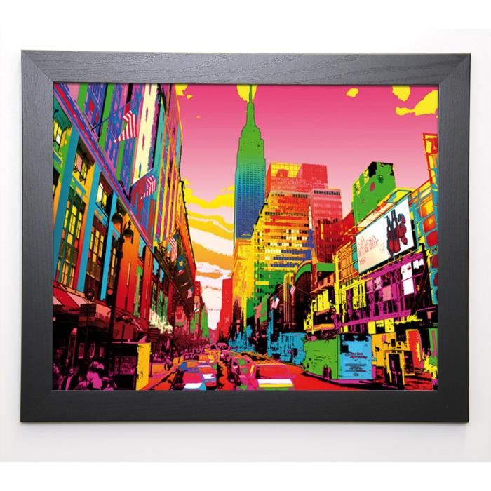 POTRON GÉRALDINE Image encadrée Empire State Building - 47x57 cm - Multicolore