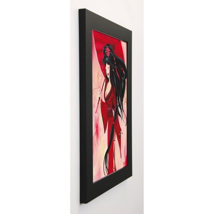 RHUMEUR AURÉLIE Image encadrée Lilou San 37x47 cm Rouge