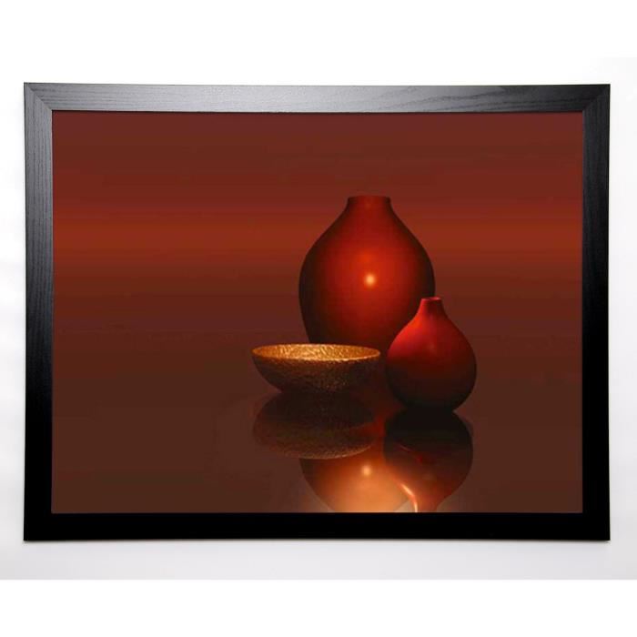 SCOBIE Image encadrée Red Vases with Bowl 67x87 cm Rouge