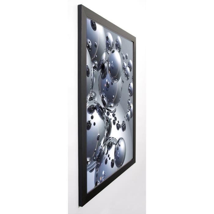 SCOBIE Image encadrée Silver Orbs 67x87 cm Gris