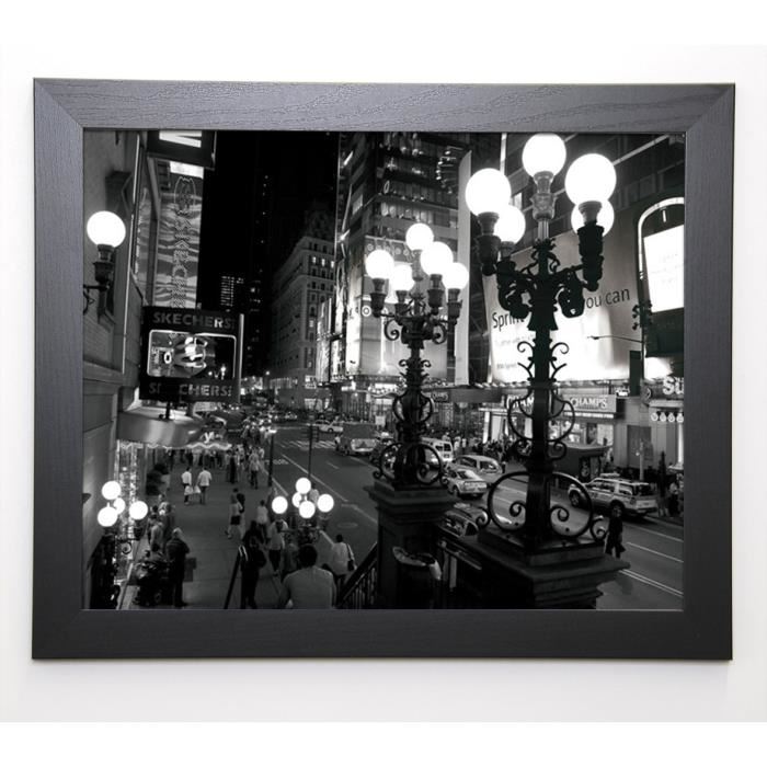 SETBOUN MICHEL Image encadrée 42nd Street at night - 47x57 cm - Gris