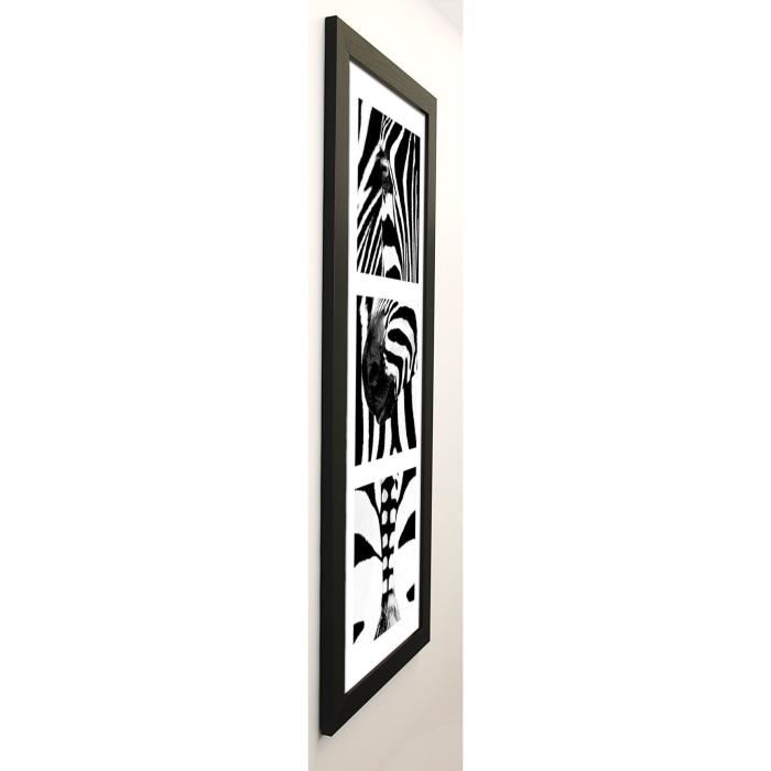 SETTE Image encadrée Zebra 40x102 cm Noir