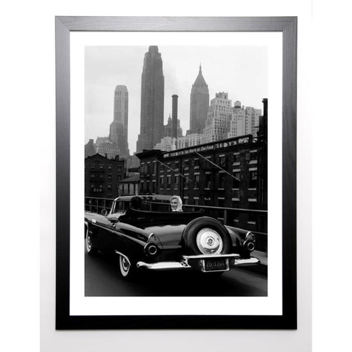 SHAW Image encadrée Marilyn in New York City 67x87 cm Noir