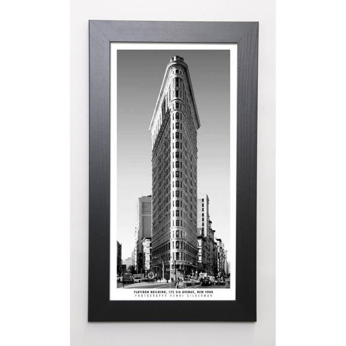 SILBERMAN Image encadrée Flatiron Building 29,7x57 cm Gris