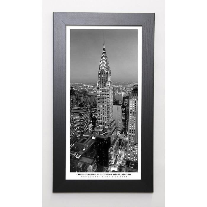 SILBERMAN Image encadrée Chrysler Building 29,7x57 cm Gris